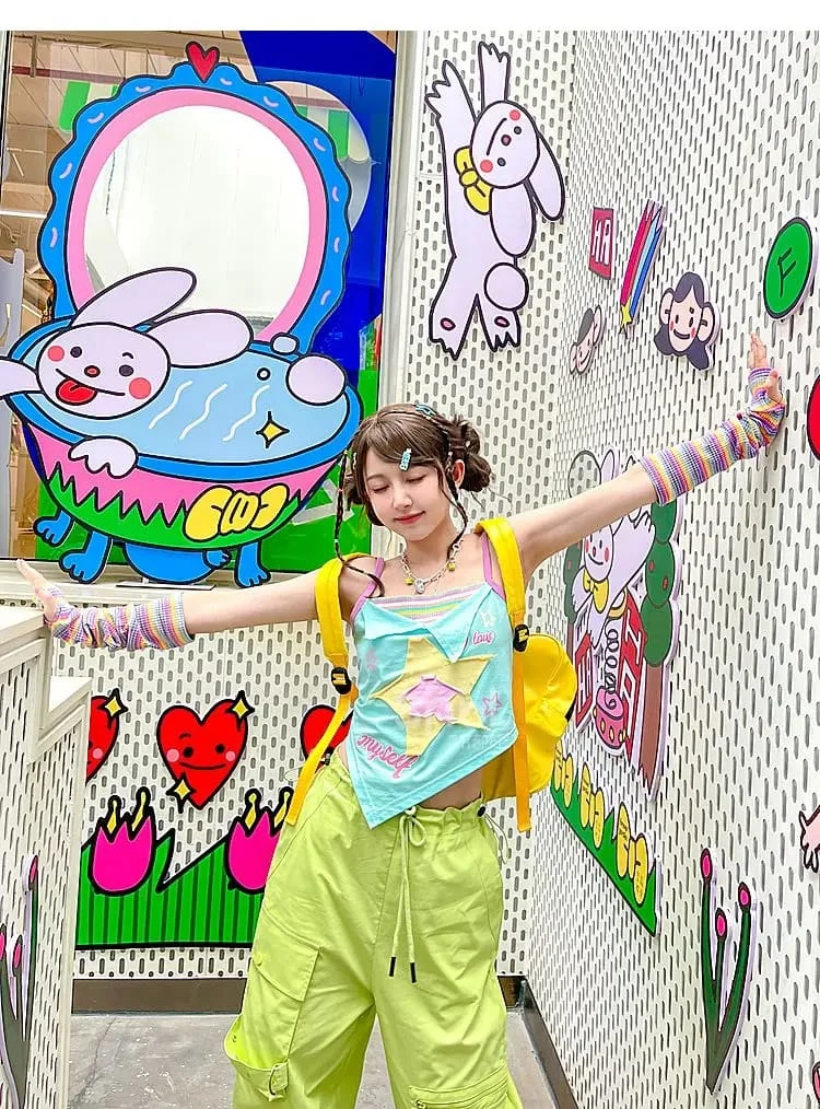 Y2K Star Girl Asymmetrical Tank Top 8 Y2K Star Girl Asymmetrical Tank Top - Image 6