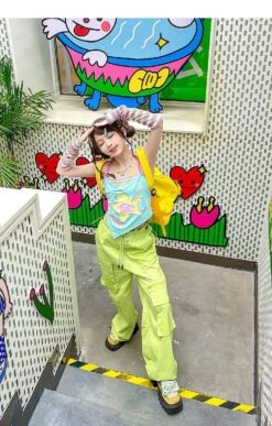 Y2K Star Girl Asymmetrical Tank Top 37 Y2K Star Girl Asymmetrical Tank Top -Clothing Discount Store y2k star girl pastel colorful asymmetrical tank top shirt 878