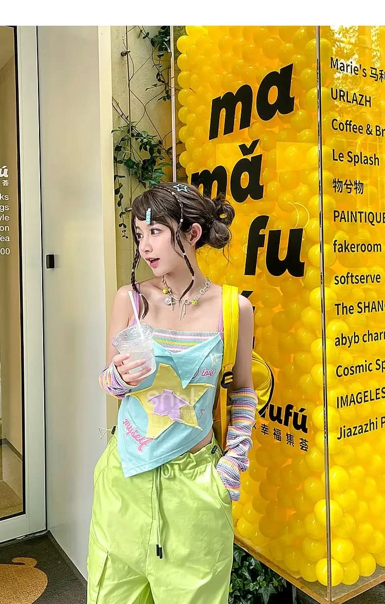 Y2K Star Girl Asymmetrical Tank Top 10 Y2K Star Girl Asymmetrical Tank Top - Image 8