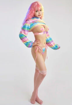 Yes Daddy Rainbow Set -Clothing Discount Store yes daddy rainbow set cosplay cosplayer cosplaying fairy kei lingerie kawaii babe 218