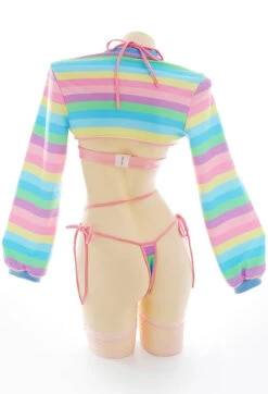 Yes Daddy Rainbow Set -Clothing Discount Store yes daddy rainbow set cosplay cosplayer cosplaying fairy kei lingerie kawaii babe 499